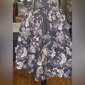 Vintage Floral Purple and White Women's Skirt